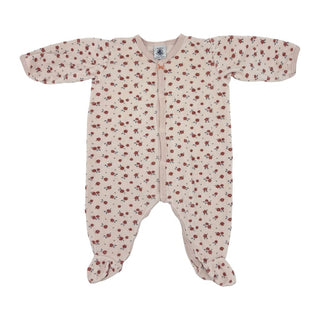 Petit Bateau pink terry cloth sleeper, 6 months