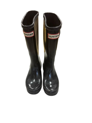 Hunter Tall Black Rainboots, 4-5 big kid