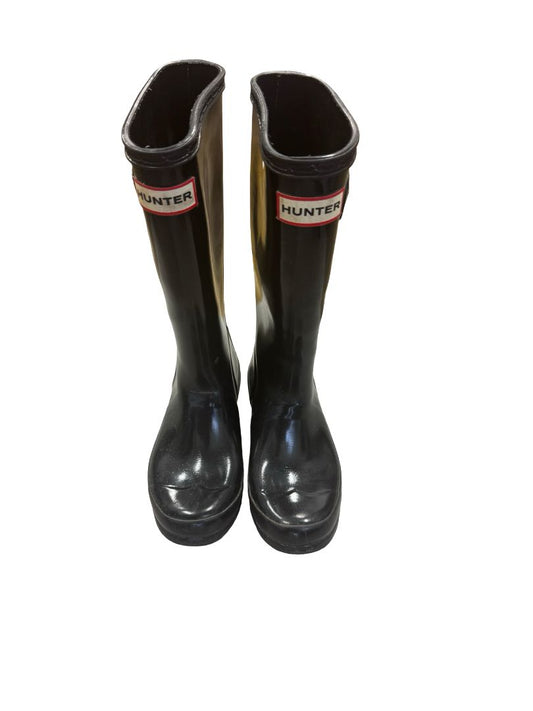 Hunter Tall Black Rainboots, eu 32 big kid