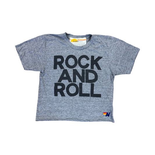 Aviator Nation Grey Rock And Roll tshirt, Women’s small