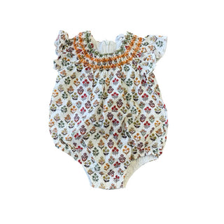 Elle & Boo Floral Short Sleeve Romper, 18 months