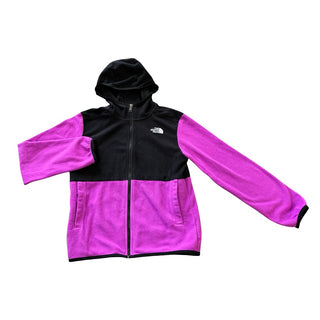 The North Face Black/Fuschia Glacier full zip fleece hoodie, 12 years