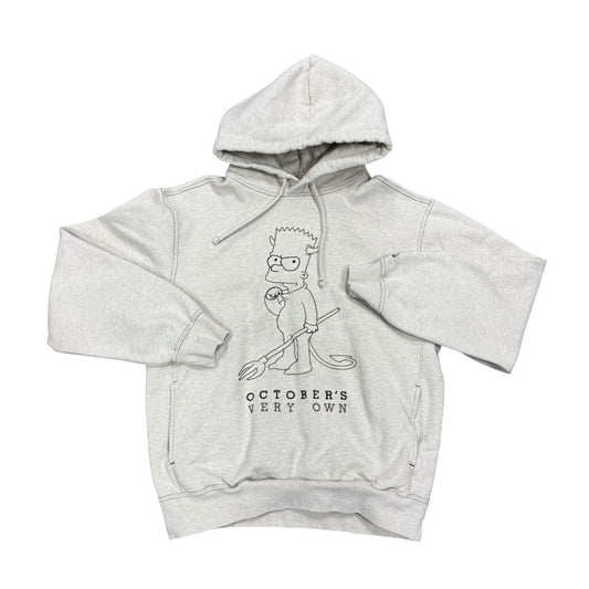 OVO Oatmel Simpsons Hooded Sweatshirt with Bart Graphic, small