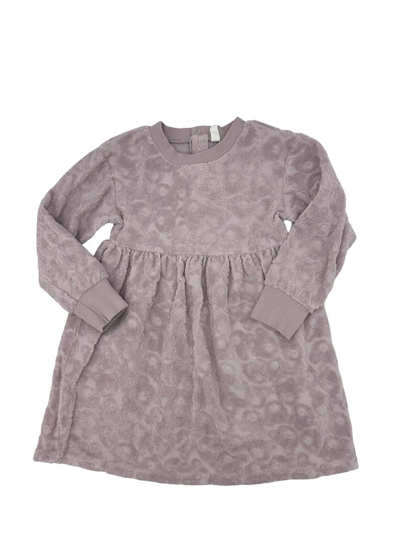 Hux lavendar terry cloth bear dress, 6 years