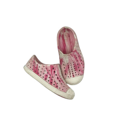 Native Pink Tie-Dye Sandals, 9 little kid