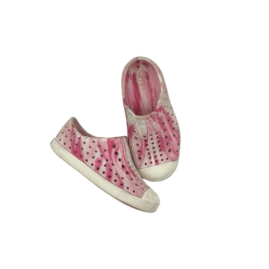 Native Pink Tie-Dye Sandals, 9 little kid