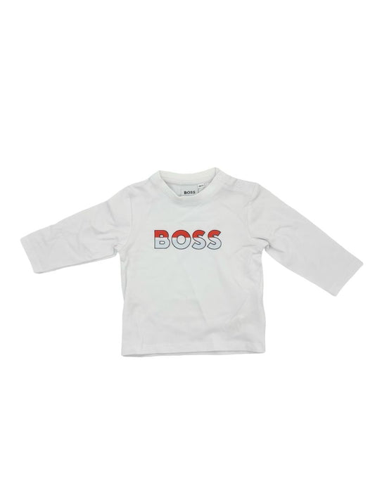 Hugo Boss White Long Sleeve Shirt, 9 months